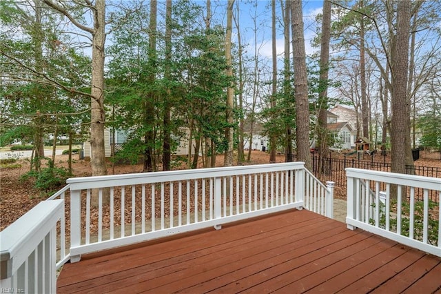 view of wooden deck