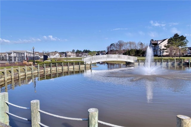 property view of water featuring a residential view