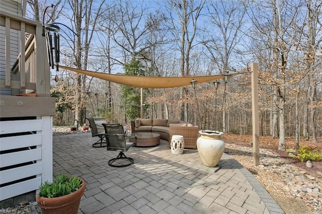 view of patio with an outdoor hangout area