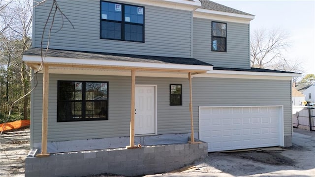 view of front of home featuring a garage