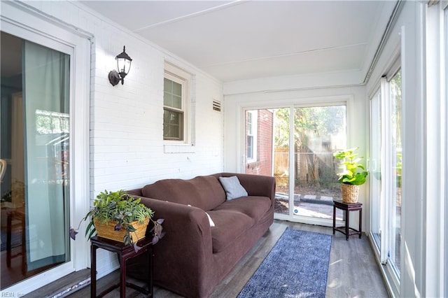 view of sunroom / solarium