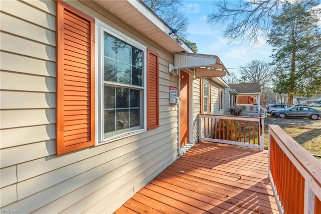 view of wooden deck