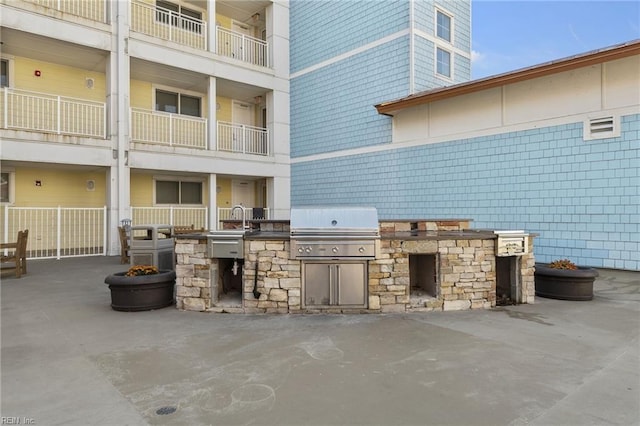 view of patio featuring area for grilling