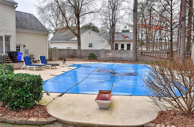 view of pool with a fenced in pool, a patio area, and a fenced backyard