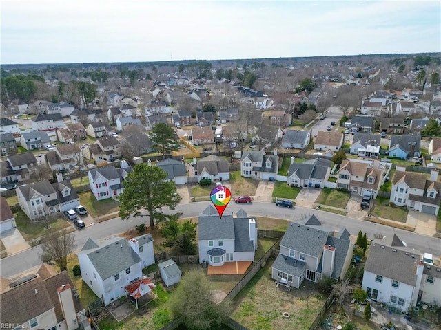 bird's eye view featuring a residential view