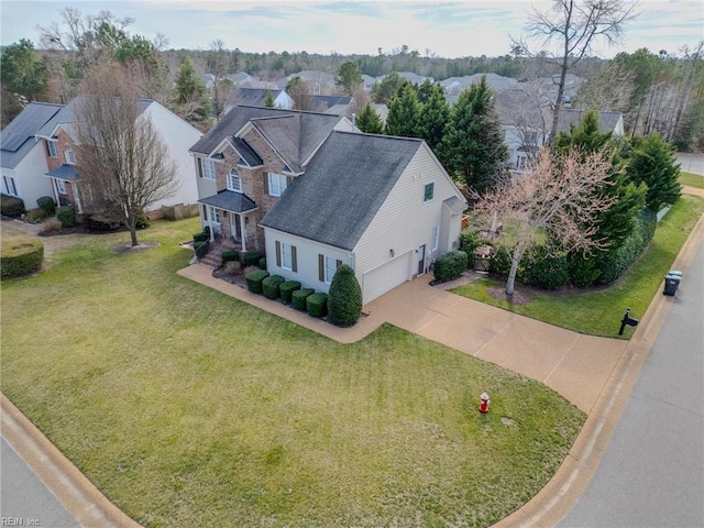 aerial view featuring a residential view