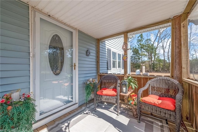 view of sunroom