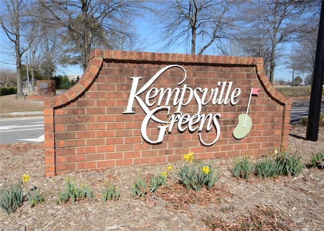 view of community sign