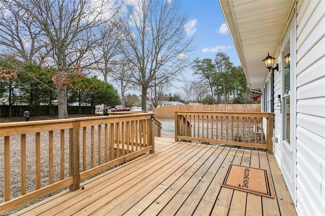 deck with fence