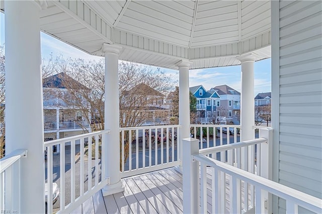 deck featuring a residential view