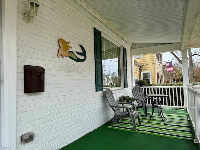 balcony with covered porch