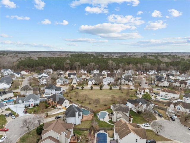 bird's eye view featuring a residential view