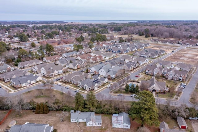 aerial view with a residential view