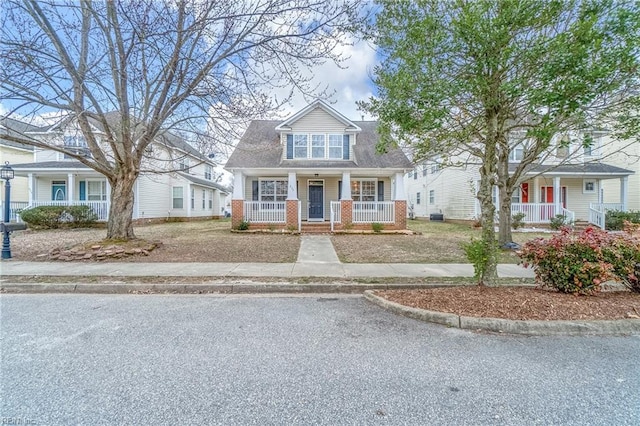 view of front of house with covered porch