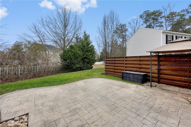 view of patio with fence