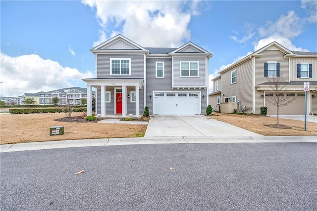 view of front facade featuring driveway and an attached garage