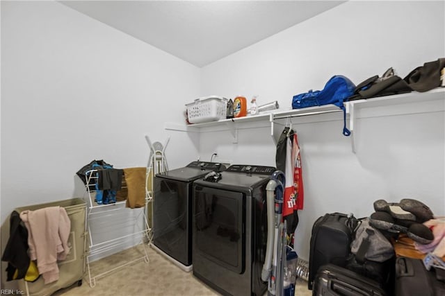 laundry area with laundry area and washing machine and dryer