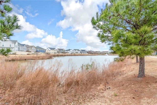 property view of water with a residential view