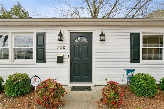 view of doorway to property