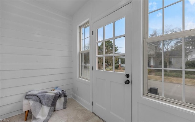 doorway featuring a healthy amount of sunlight