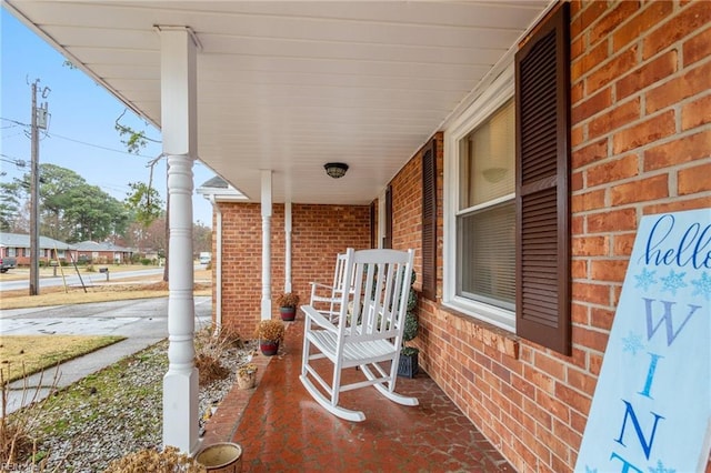 view of patio / terrace featuring covered porch