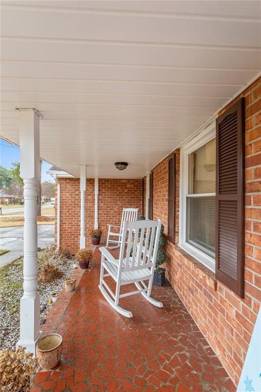 view of patio / terrace featuring covered porch