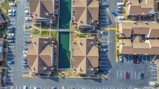 drone / aerial view with a residential view