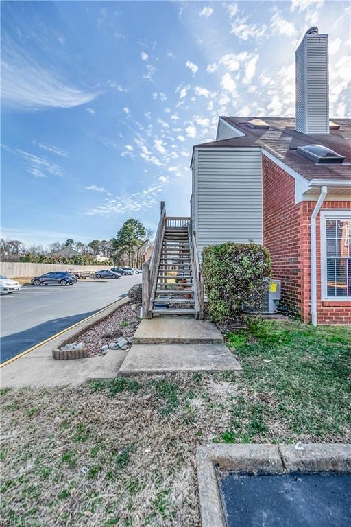 exterior space with stairway