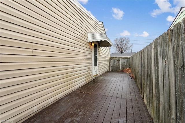 wooden terrace with fence