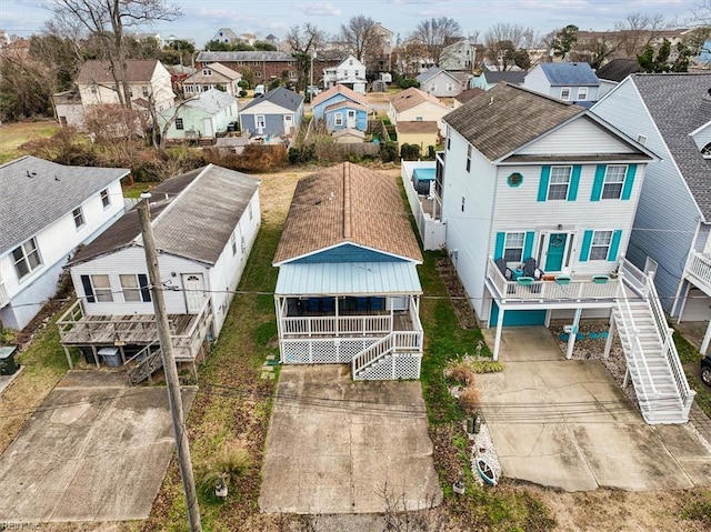 bird's eye view with a residential view