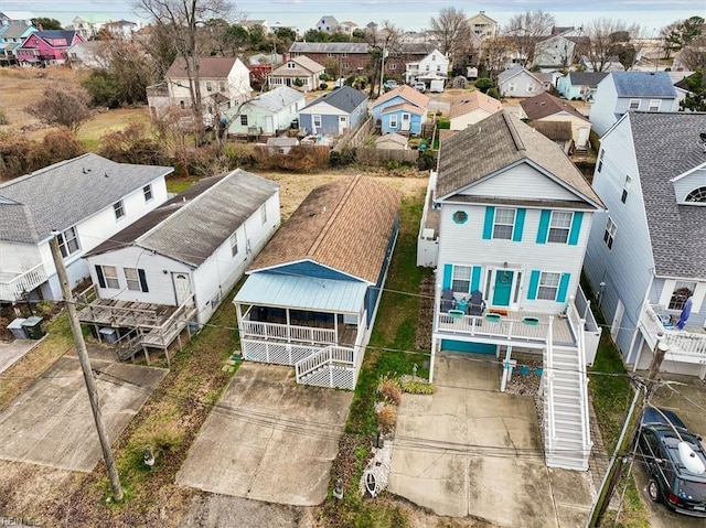 aerial view featuring a residential view