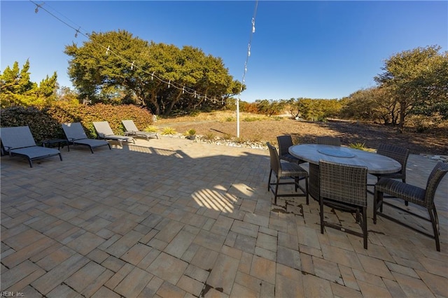 view of patio with outdoor dining space