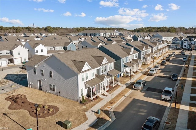 drone / aerial view with a residential view