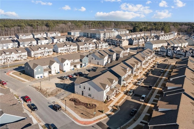 bird's eye view with a residential view