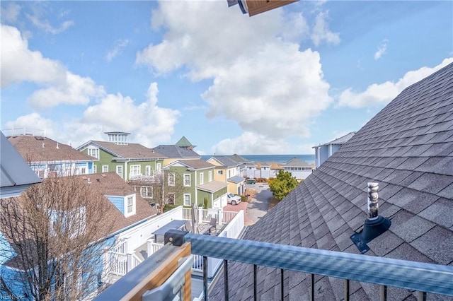 balcony featuring a residential view