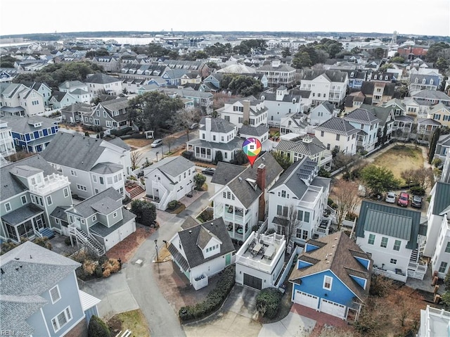 bird's eye view with a residential view