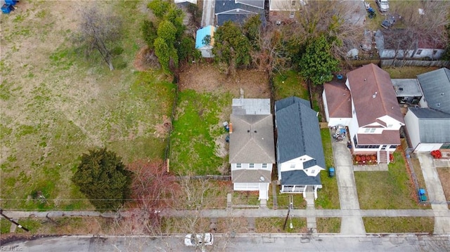 aerial view with a residential view