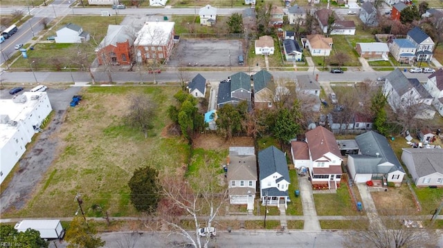 aerial view with a residential view