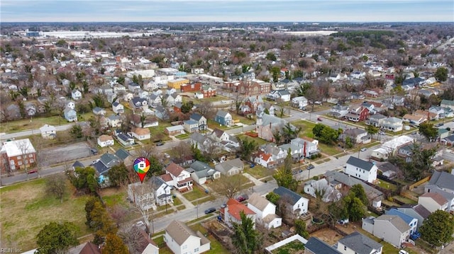 drone / aerial view featuring a residential view