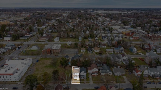 bird's eye view featuring a residential view