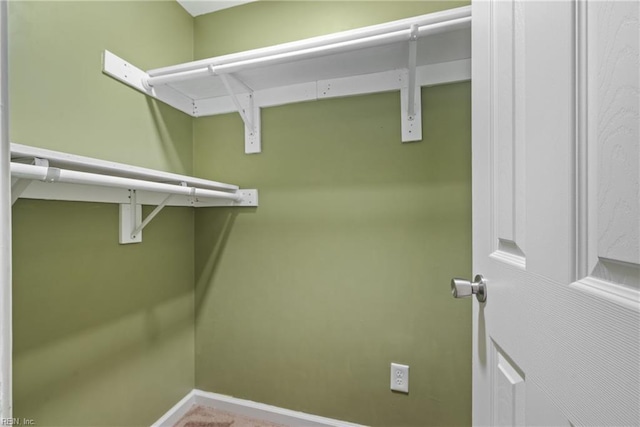 view of walk in closet