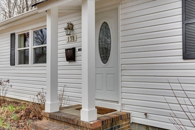 view of doorway to property