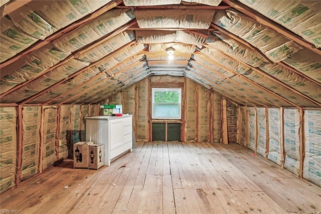 view of attic