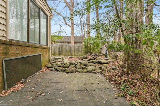 view of patio with fence