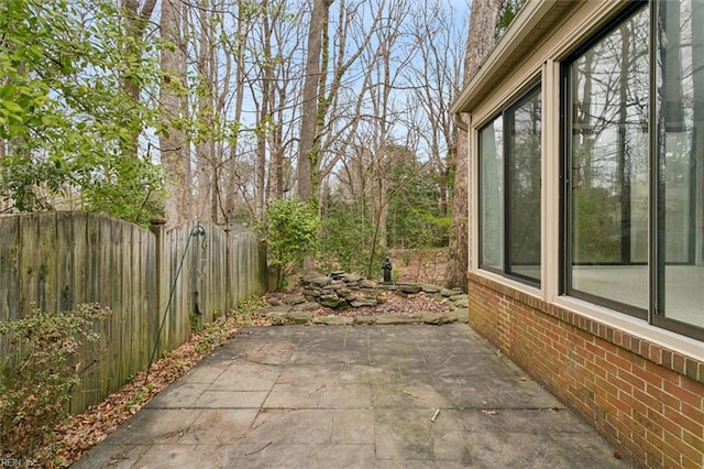 view of patio / terrace featuring fence private yard