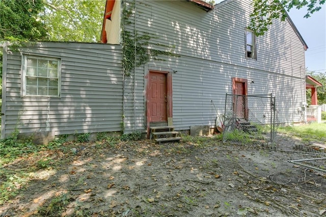 back of property with entry steps