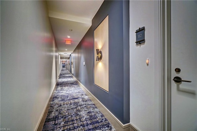 hallway with baseboards