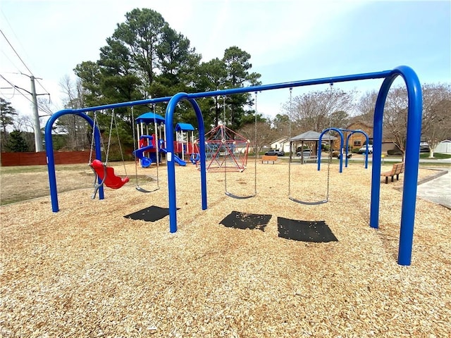 view of community jungle gym