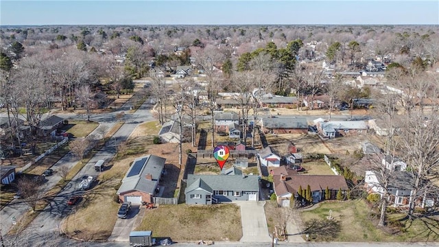 drone / aerial view featuring a residential view