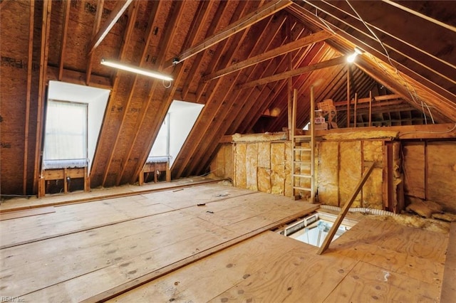 view of attic